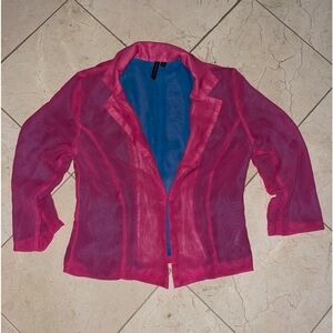 Pink 3/4 Sleeve Blazer XS
